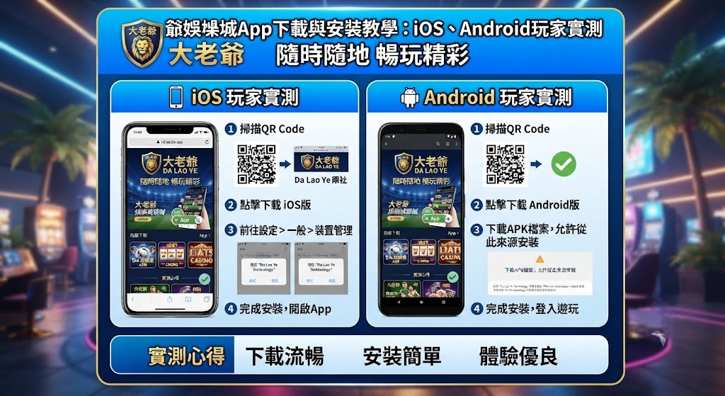 大老爺娛樂城App下載與安裝教學